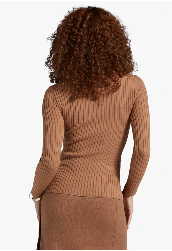 Turtleneck Rib Sweater - Image 2