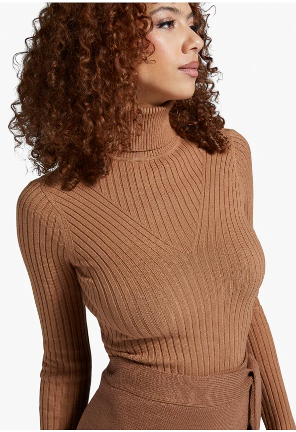 Turtleneck Rib Sweater - Image 3