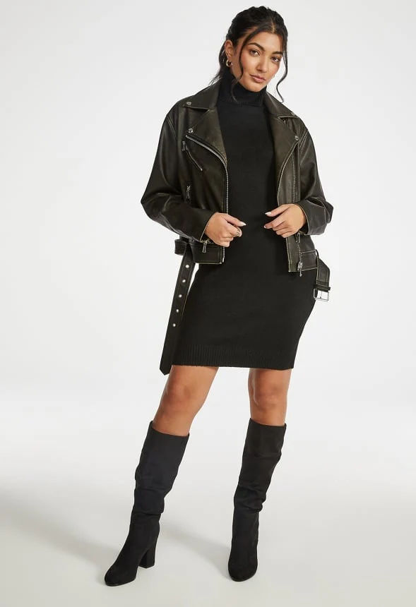 Turtleneck Sweater Dress - Image 5