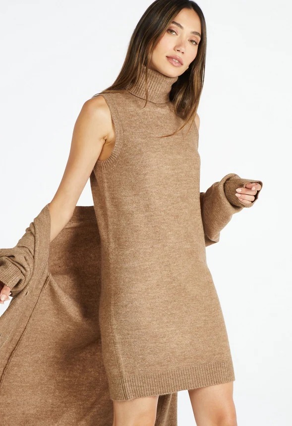 Turtleneck Sweater Dress - Image 5