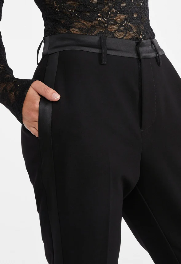 Tuxedo Satin Slim Trousers - Image 3