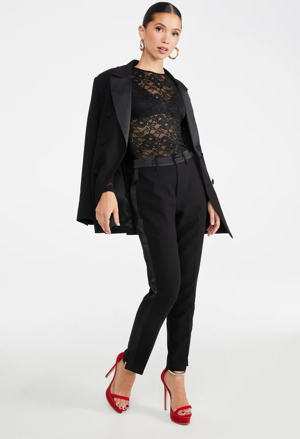 Tuxedo Satin Slim Trousers - Image 4