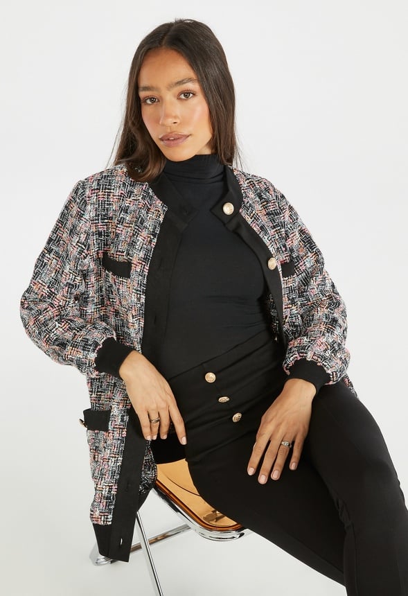 Tweed Cardigan Jacket - Image 3