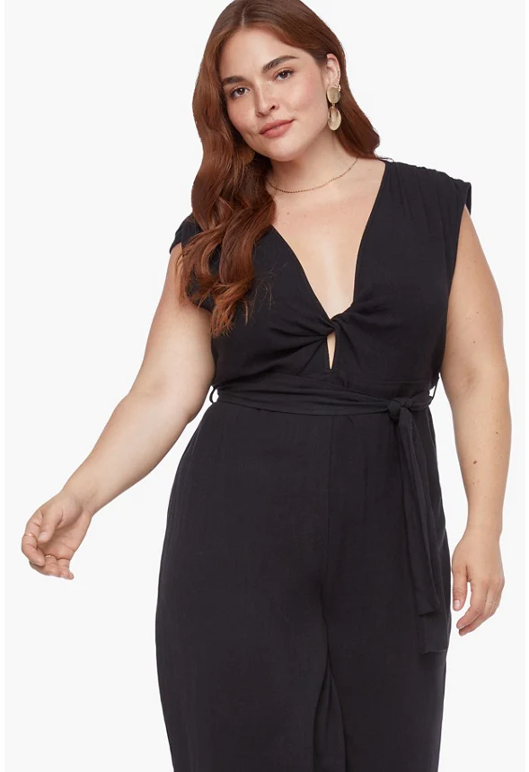 Plus Size Twist Front Jumpsuit - Image 3