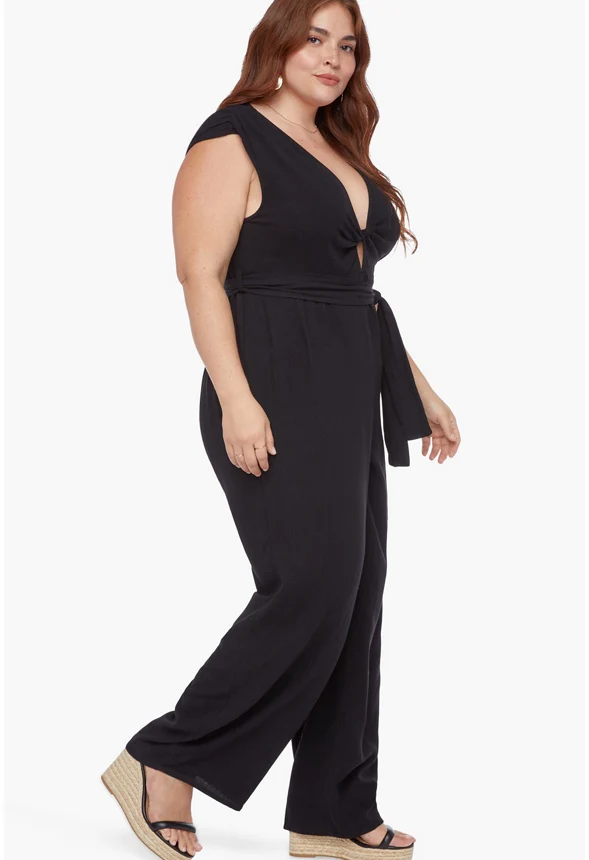 Plus Size Twist Front Jumpsuit - Image 4