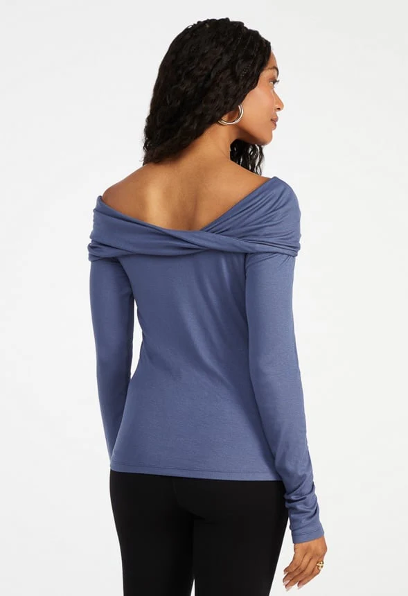 Twist Off The Shoulder Top - Image 2
