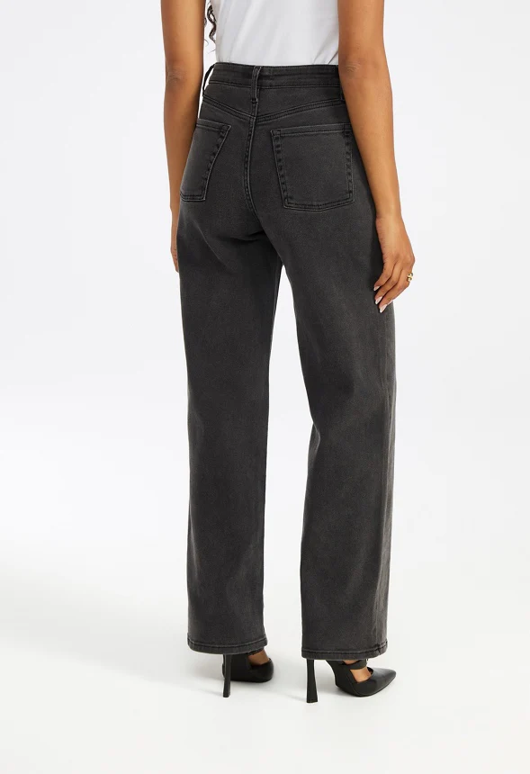 Ultra High Rise Straight Leg Denim Jeans - Image 2