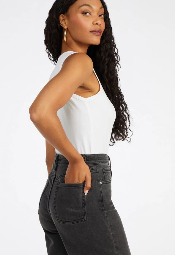 Ultra High Rise Straight Leg Denim Jeans - Image 3