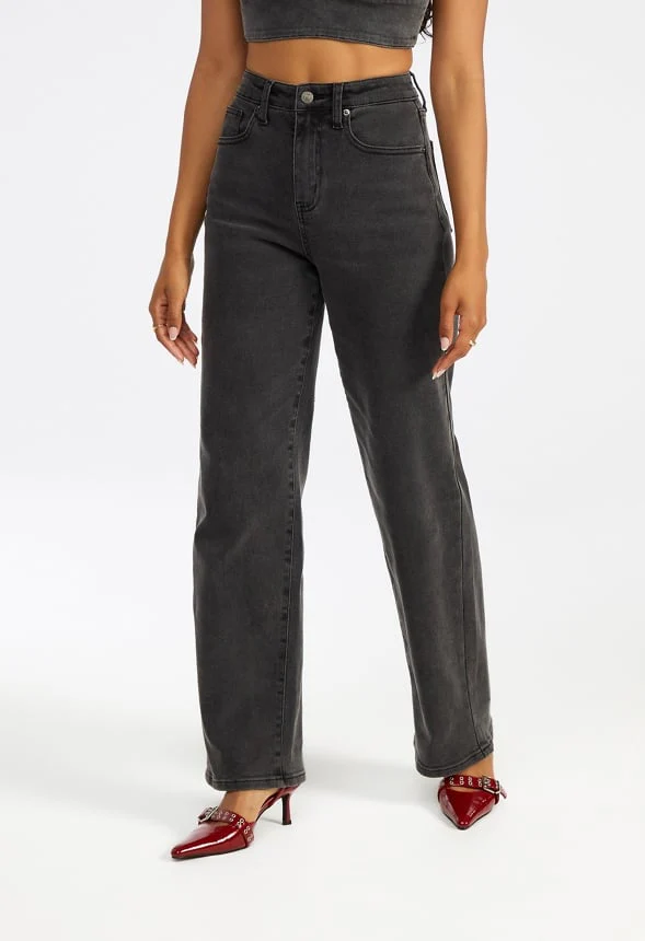 Ultra High Rise Straight Leg Denim Jeans - Image 5