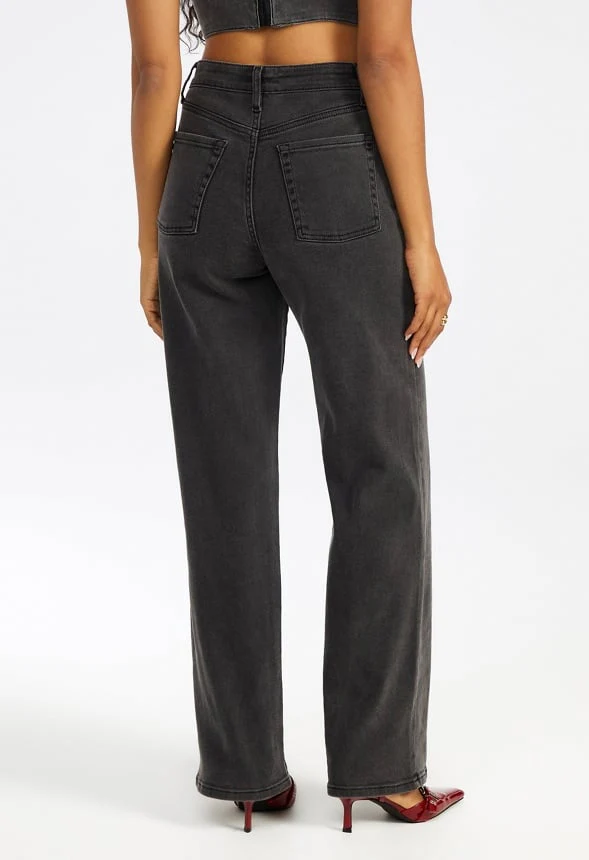 Ultra High Rise Straight Leg Denim Jeans - Image 6