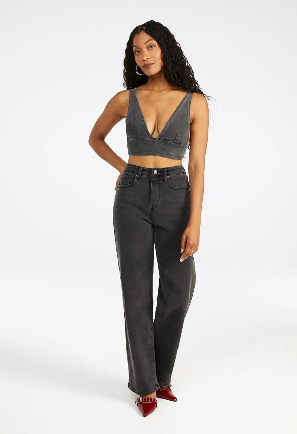 Ultra High Rise Straight Leg Denim Jeans - Image 7
