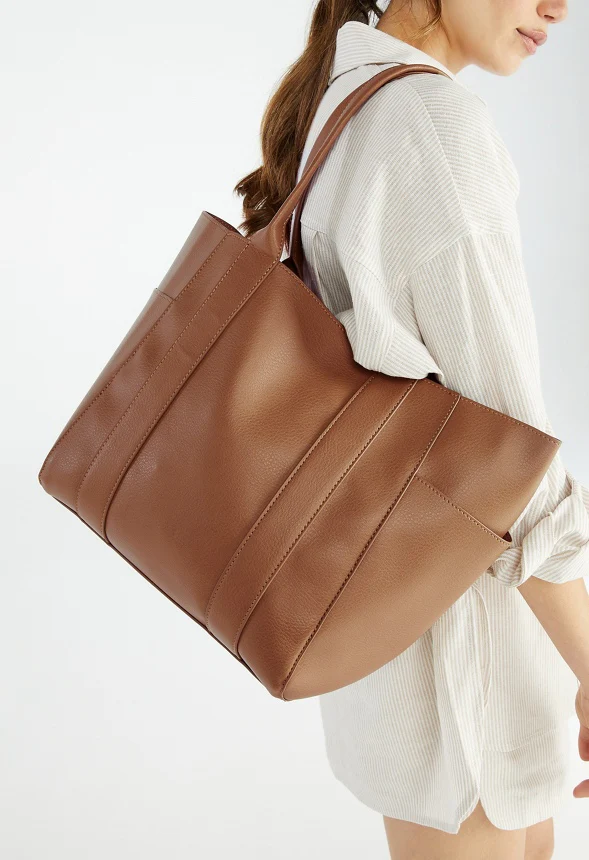 Unlined Multi Pocket Tote - Image 3