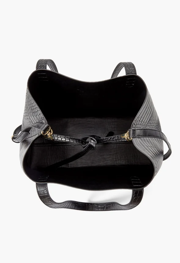 Unlined Tote With Crossbody Strap - Image 5