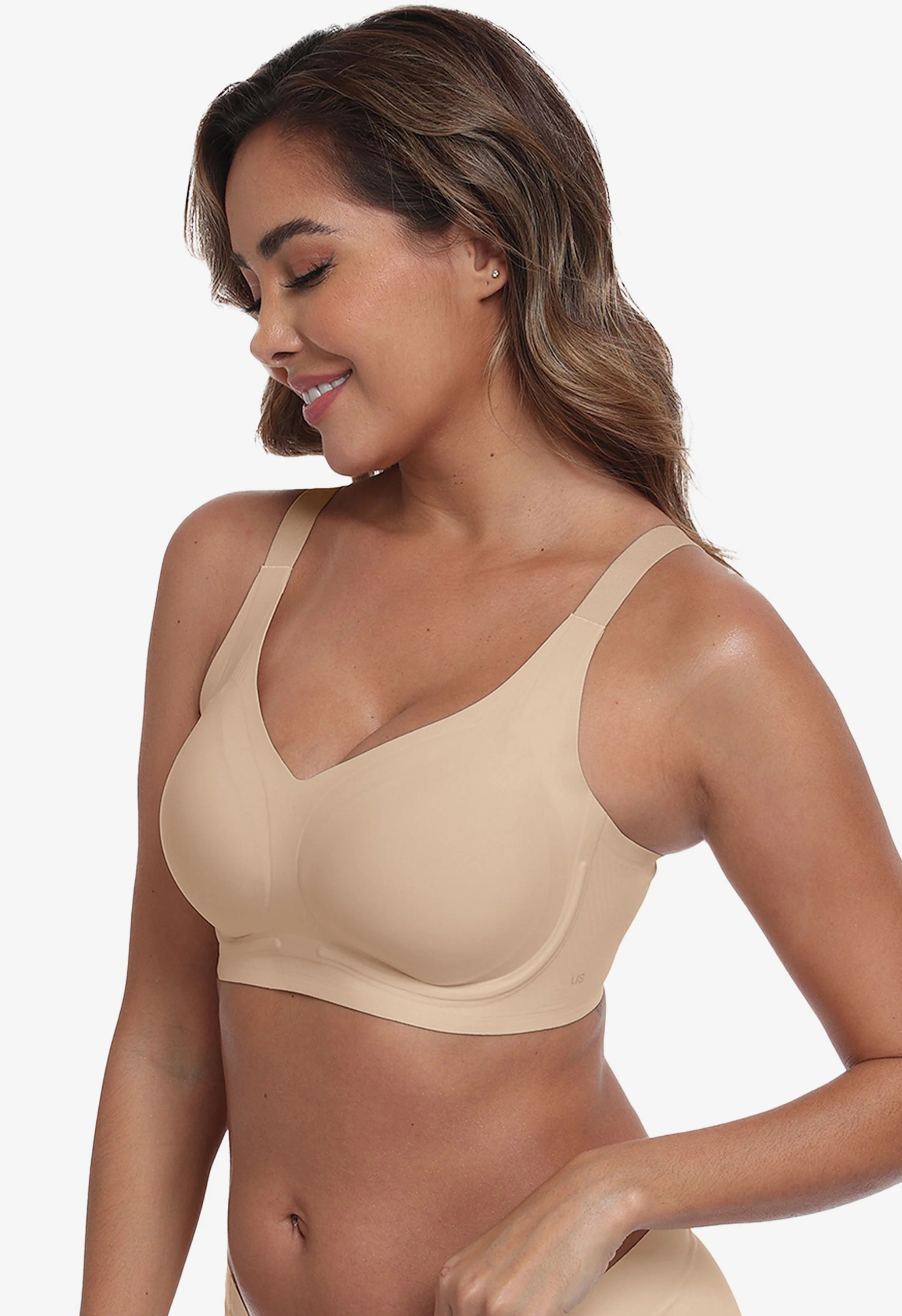 Cloudy V-Neck Support Wireless Bra - Image 2