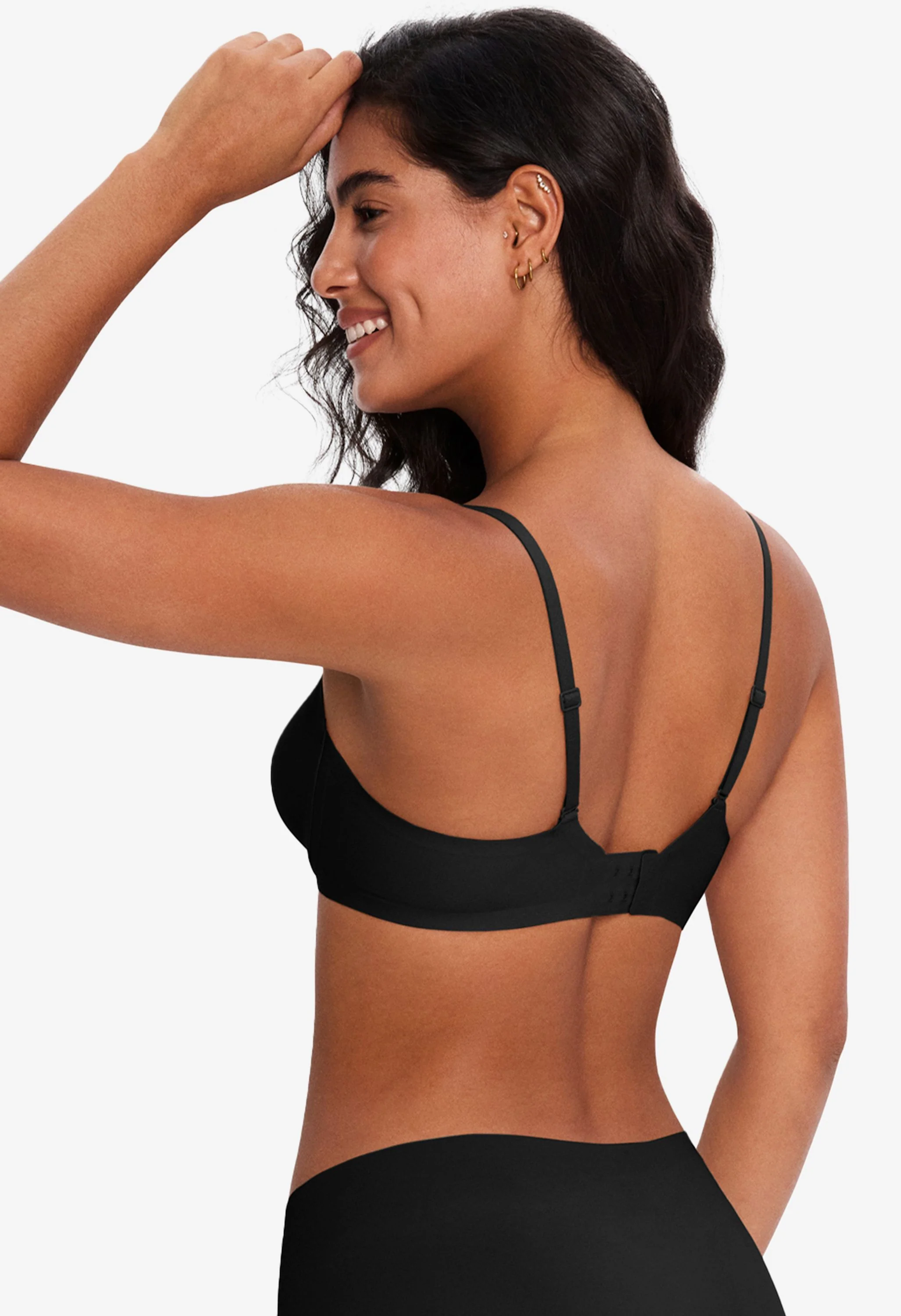 Mesh Trimmed Wave Neck Support Wireless Bra - Image 3