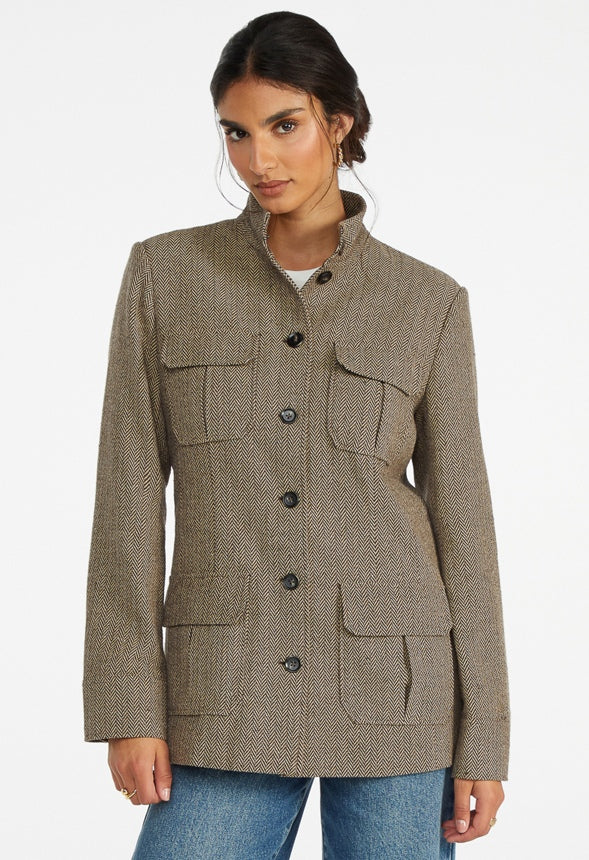 Utility Herringbone Coat - Image 3