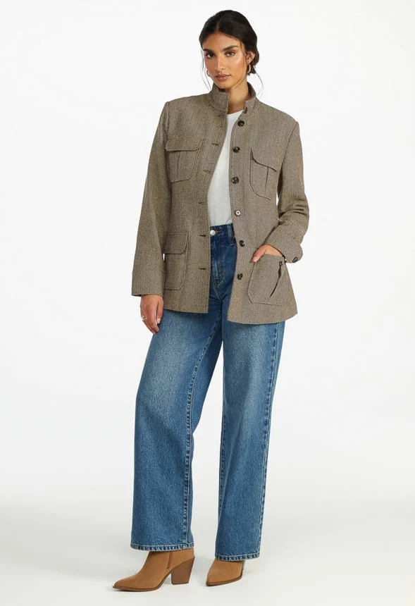 Utility Herringbone Coat - Image 4