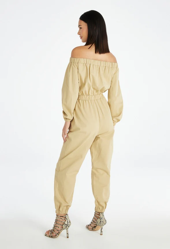 Utility Off The Shoulder Jumpsuit - Image 2