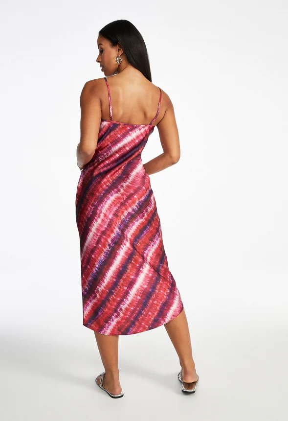 V-Neck Midi Slip Dress - Image 2