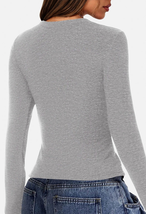 V Neck Slim Fit Crop Top - Image 2