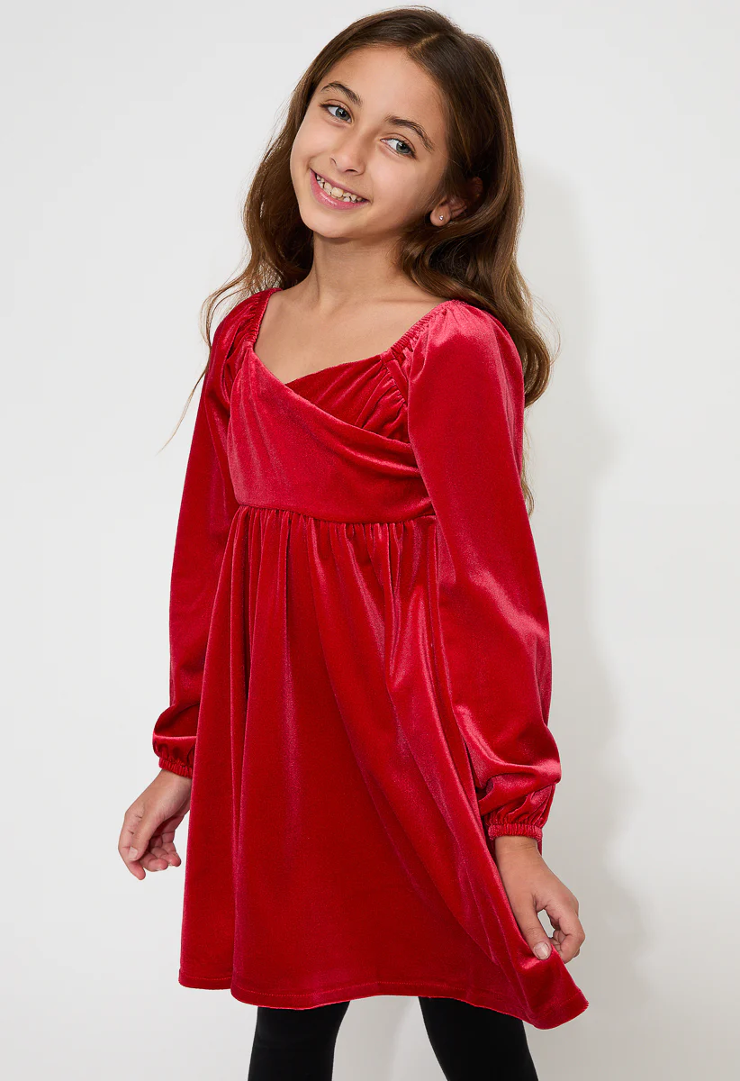 Velour Babydoll Dress - Image 2