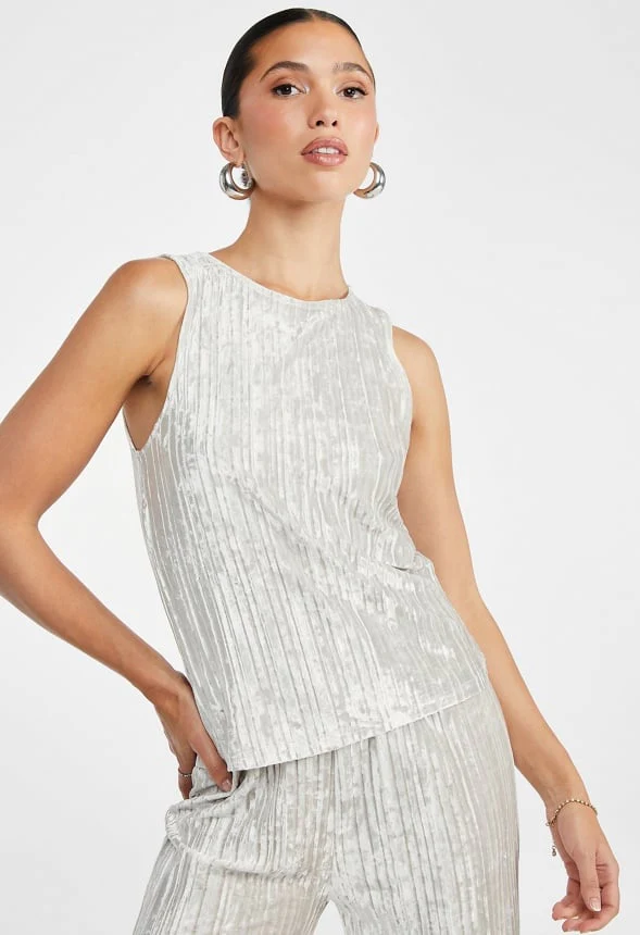 Velvet Plisse Tank