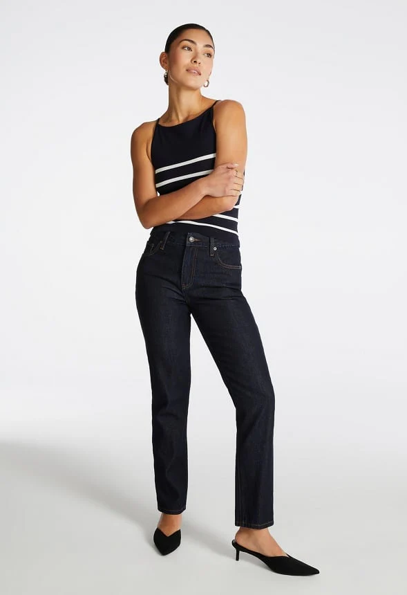 Vintage Straight Leg Denim Jeans - Image 4