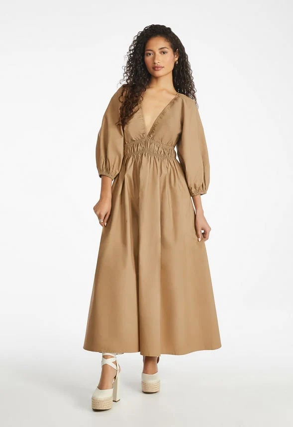 Volume Sleeve Maxi Dress - Image 5