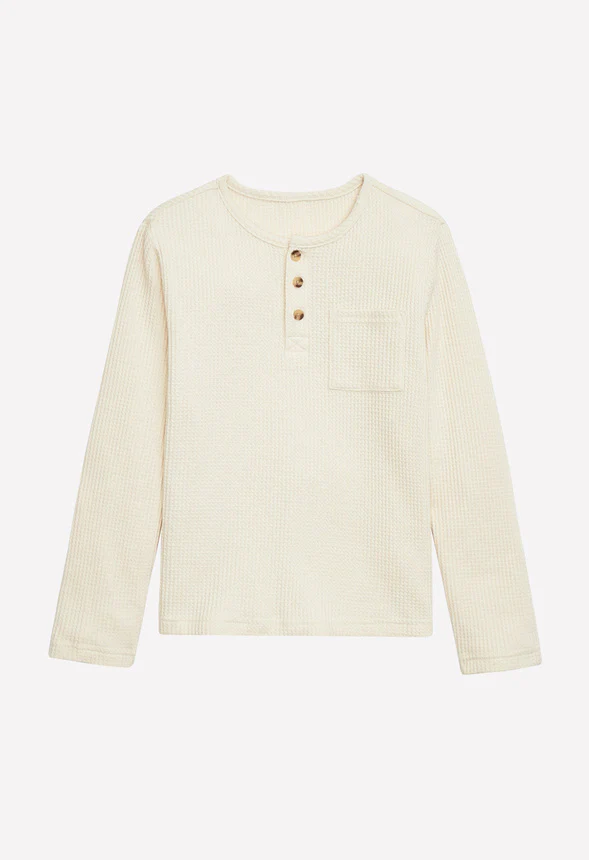 Waffle Henley Top - Image 2