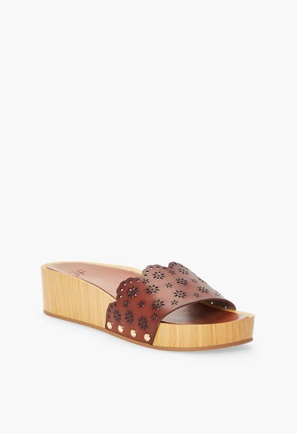 Wavy Eyelet Slide Sandal - Image 6
