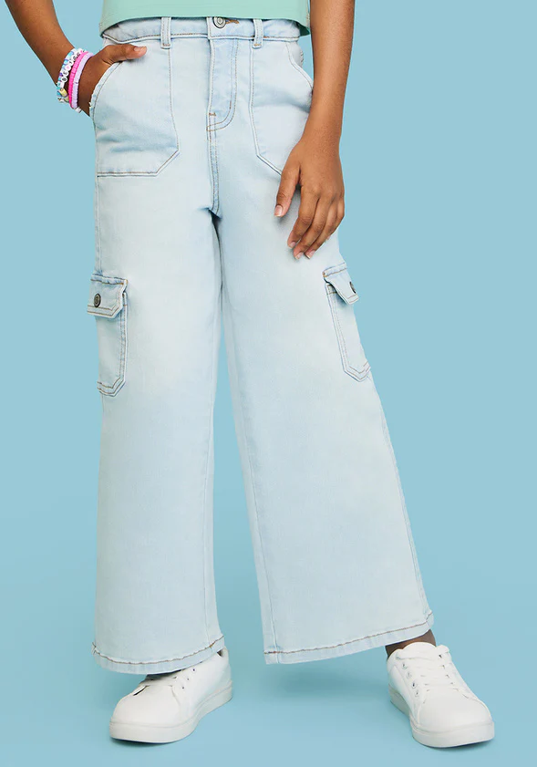 Wide Leg Cargo Denim - Image 3