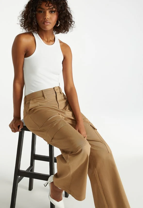 Utility Wide Leg Cargo Pants - Image 3