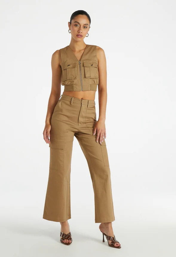 Utility Wide Leg Cargo Pants - Image 4