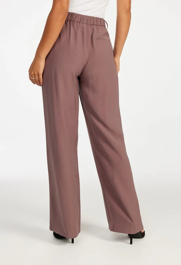 Tailored Wide Leg Pleat Front Trousers - Image 2