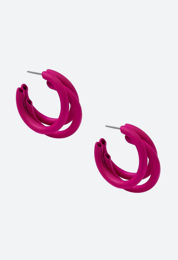 Willa Triple Hoop Earrings - Image 3