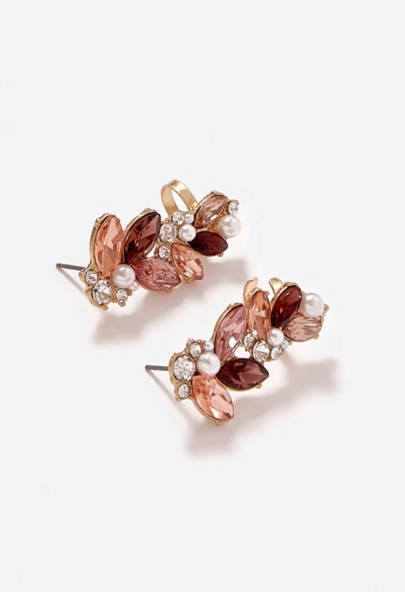 Winnie Tonal Navette Stud Earrings - Image 3