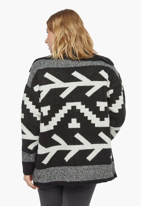 Winter Jacquard Cozy Cardigan - Image 2