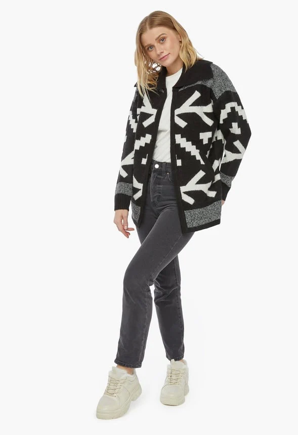 Winter Jacquard Cozy Cardigan - Image 3