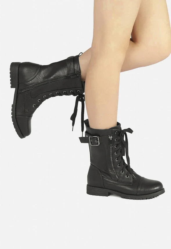 Winter Mid Calf Lace Up Boot - Image 4