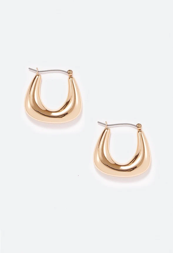 Winter Square Hoop Earrings - Image 2