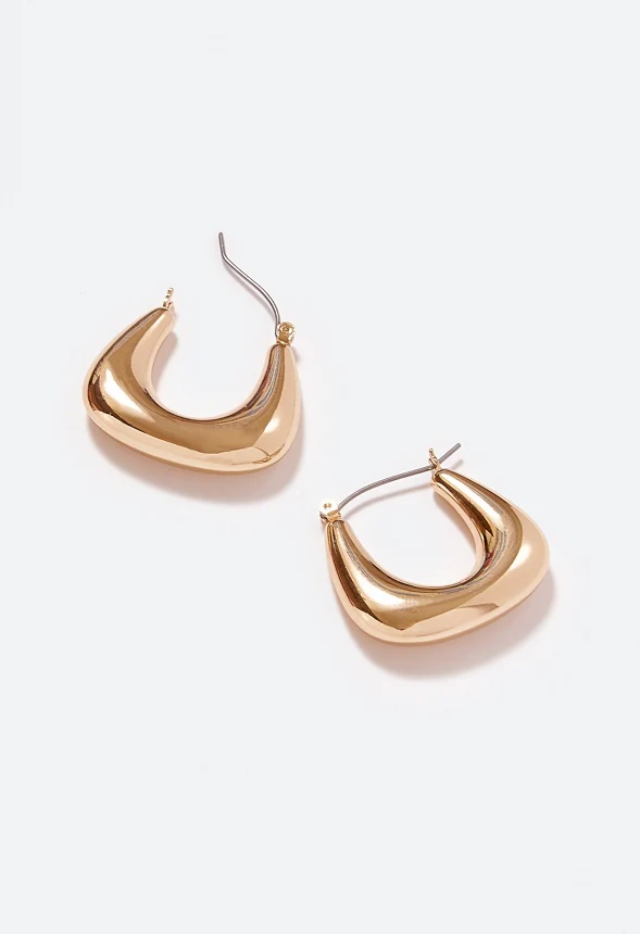 Winter Square Hoop Earrings - Image 3