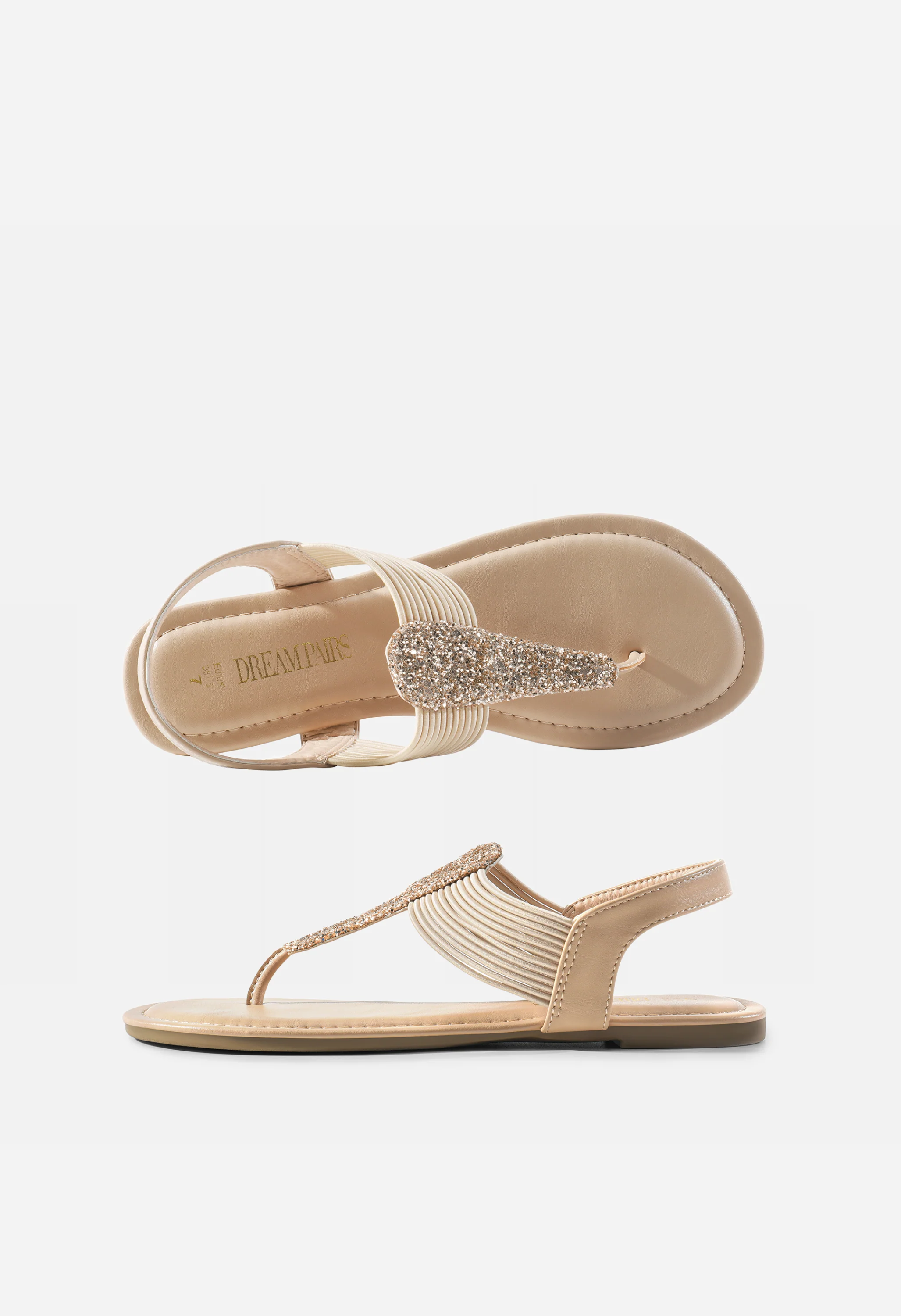 Women Elastic Strappy Thong Ankle Gladiator Sandals - Image 2