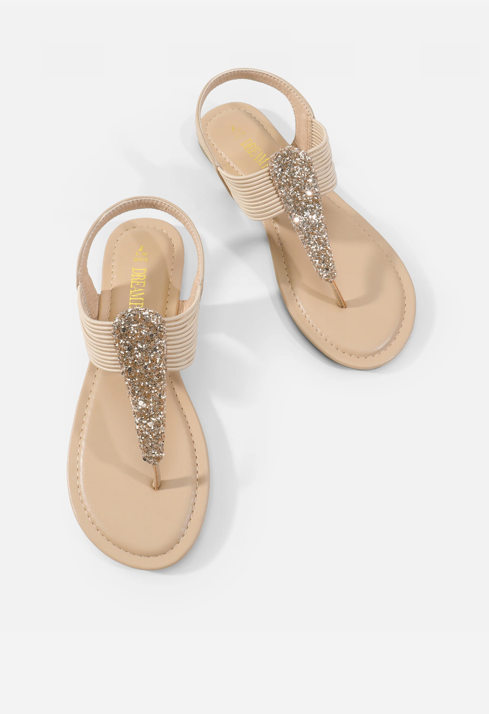 Women Elastic Strappy Thong Ankle Gladiator Sandals - Image 3