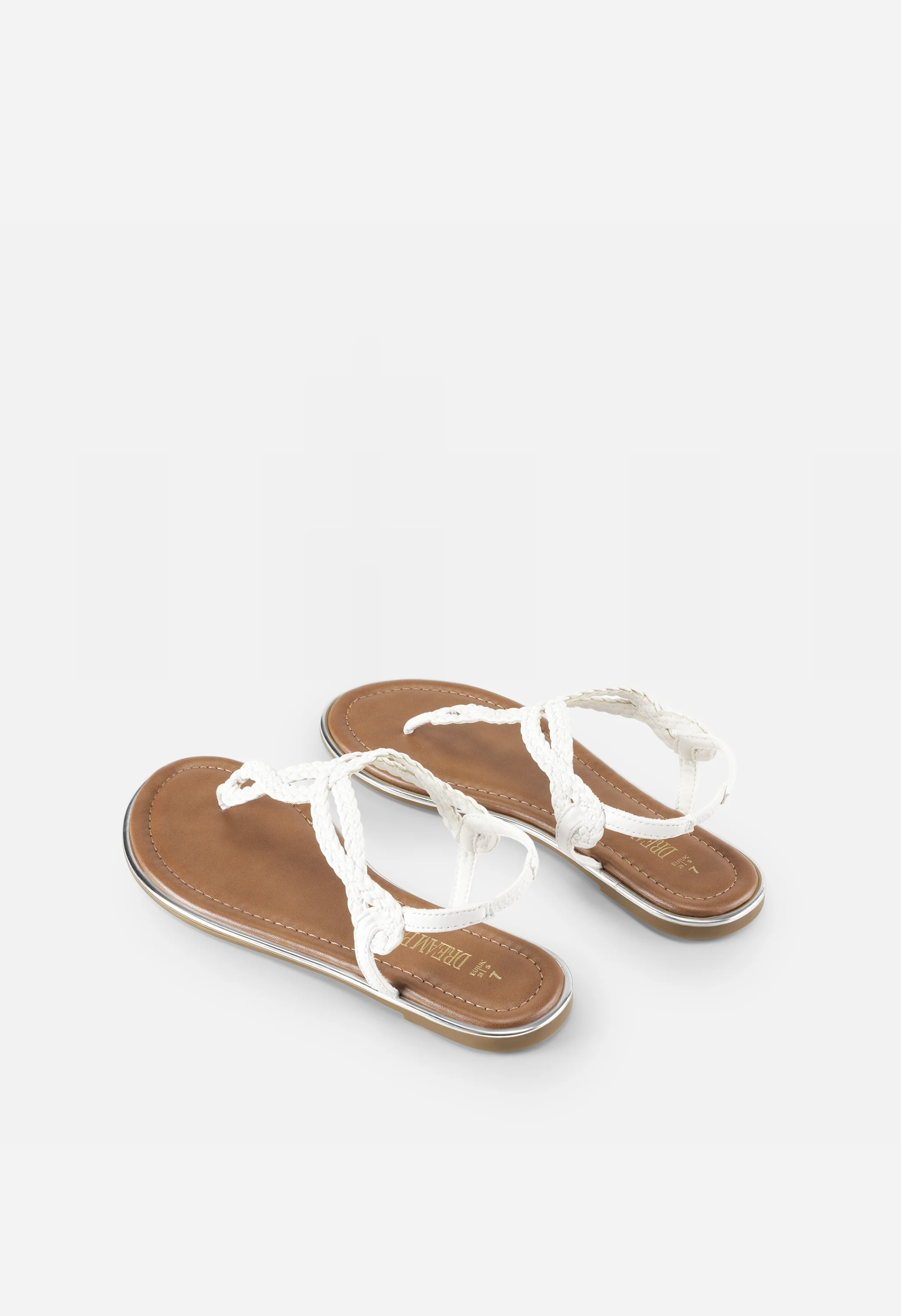 Women Flat Elastic T-Strap Beach Sandals - Image 2