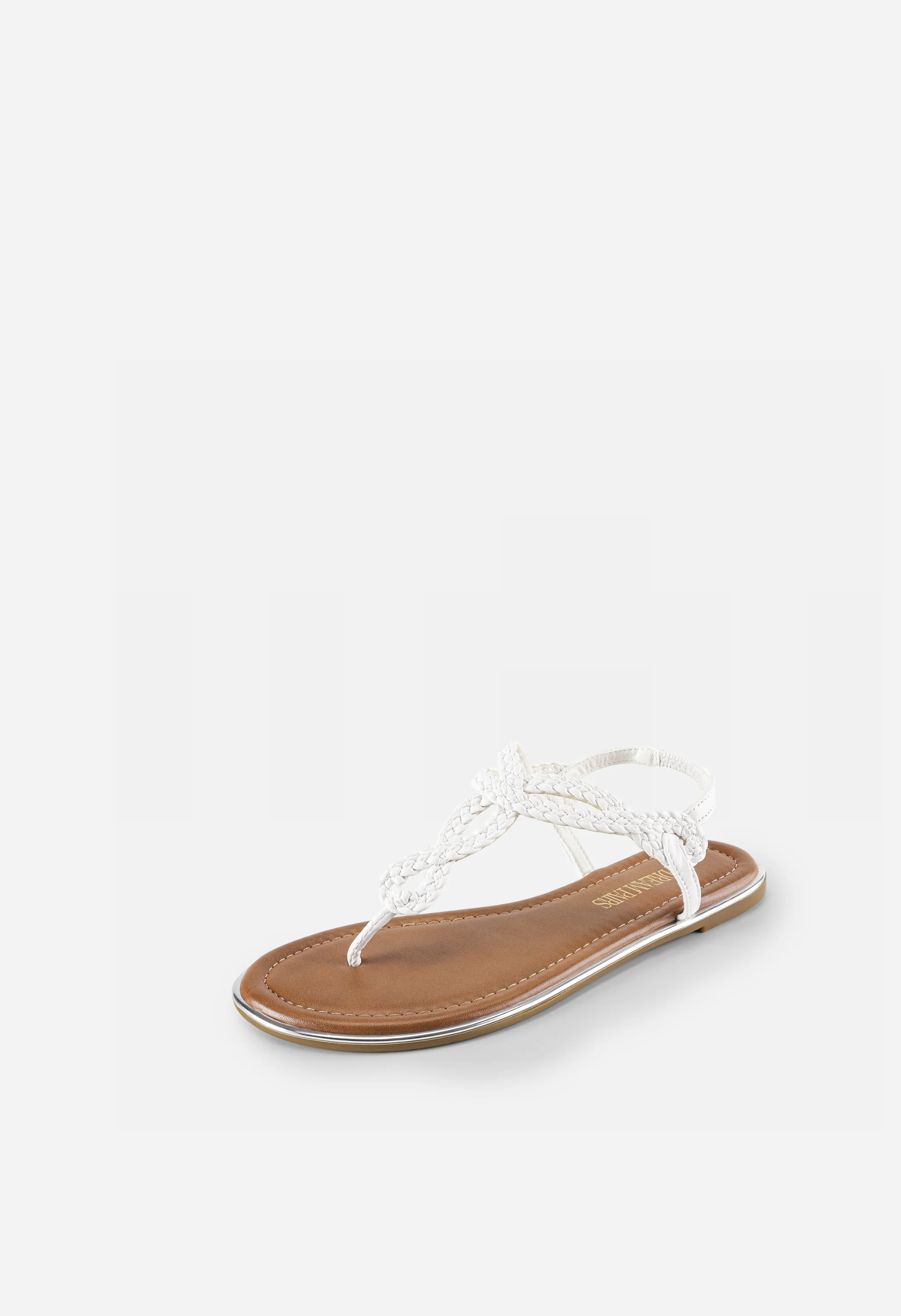 Women Flat Elastic T-Strap Beach Sandals - Image 3