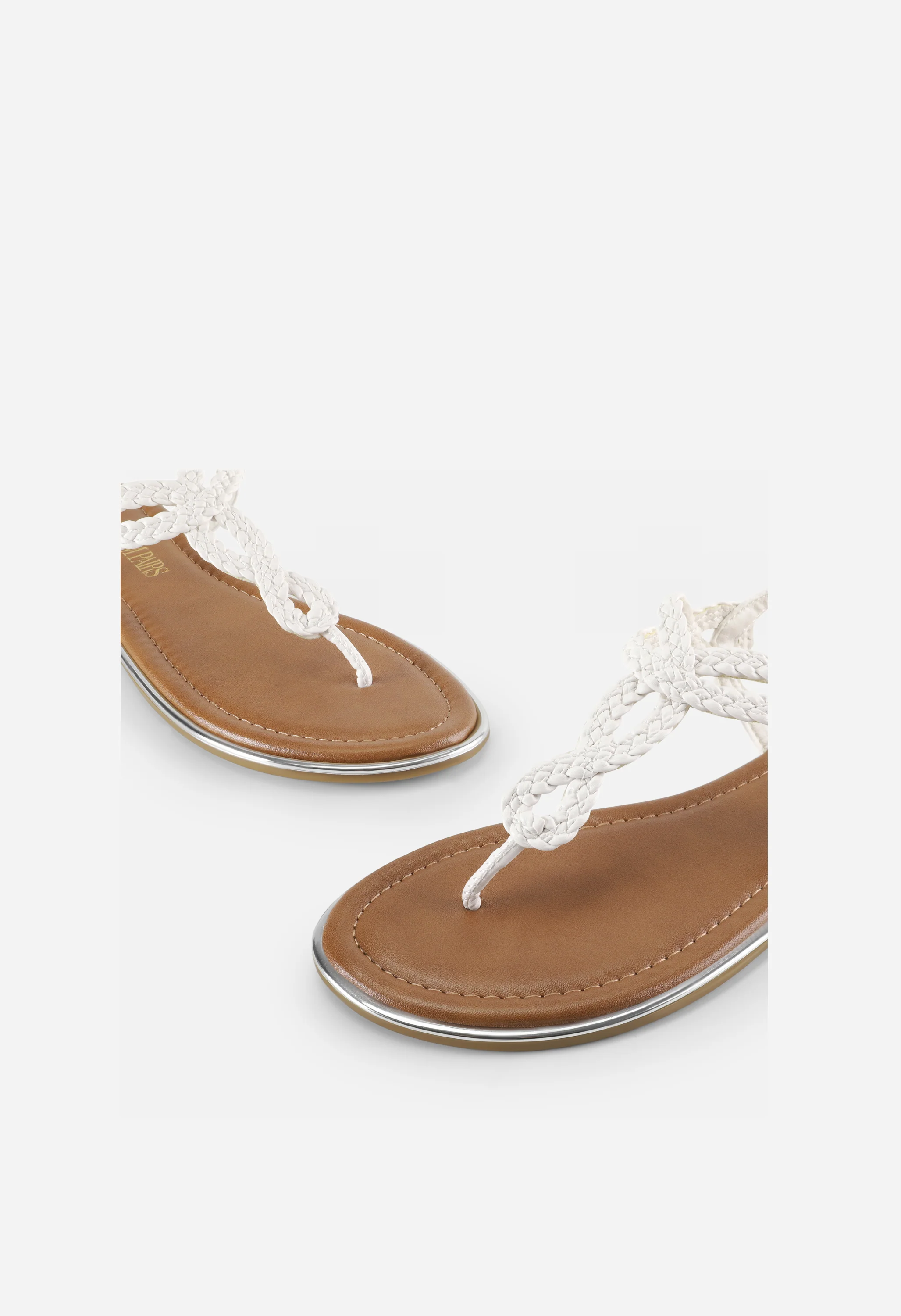 Women Flat Elastic T-Strap Beach Sandals - Image 4