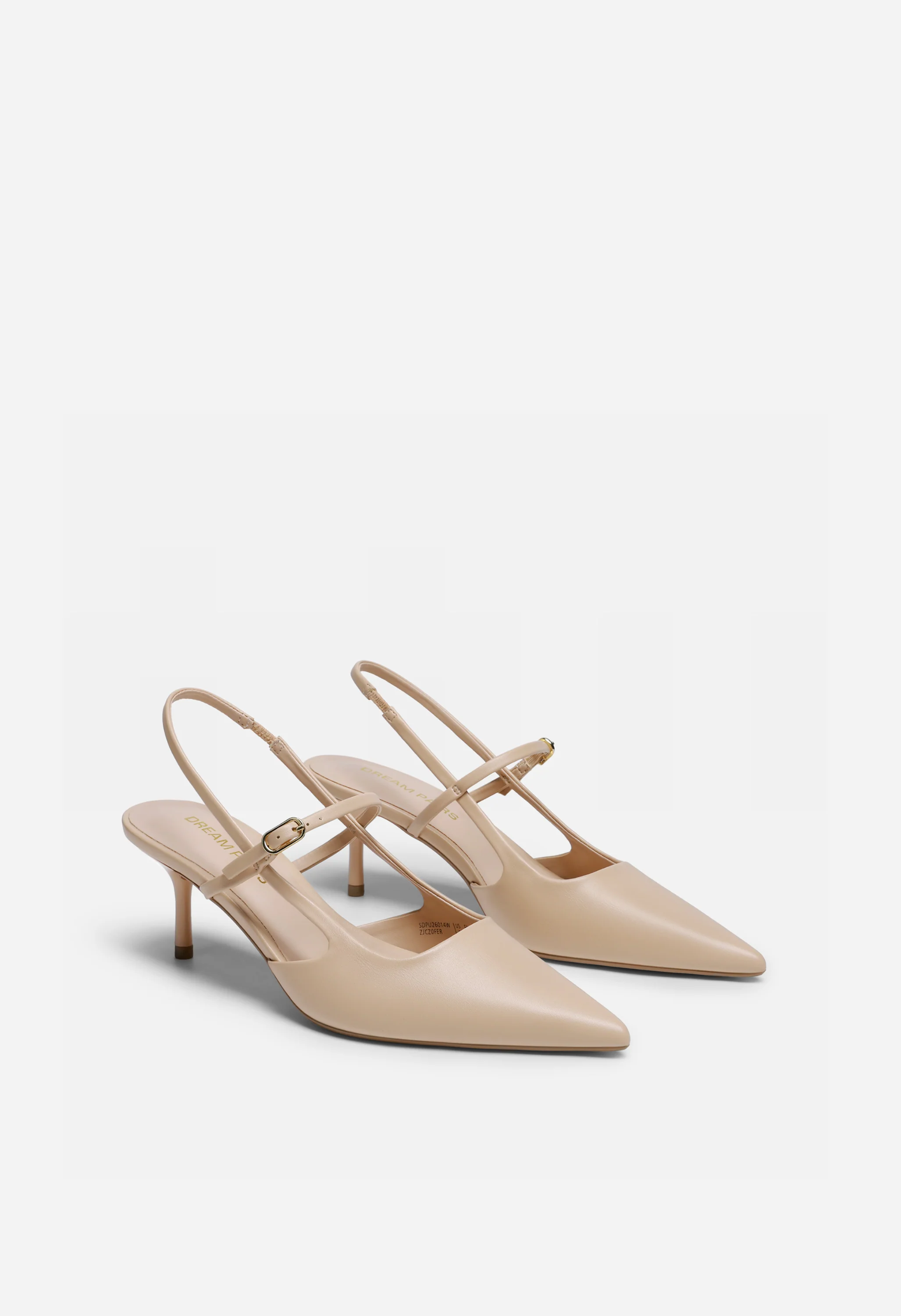 Women Mary Jane Kitten Slingback Pointed Pumps - Image 2