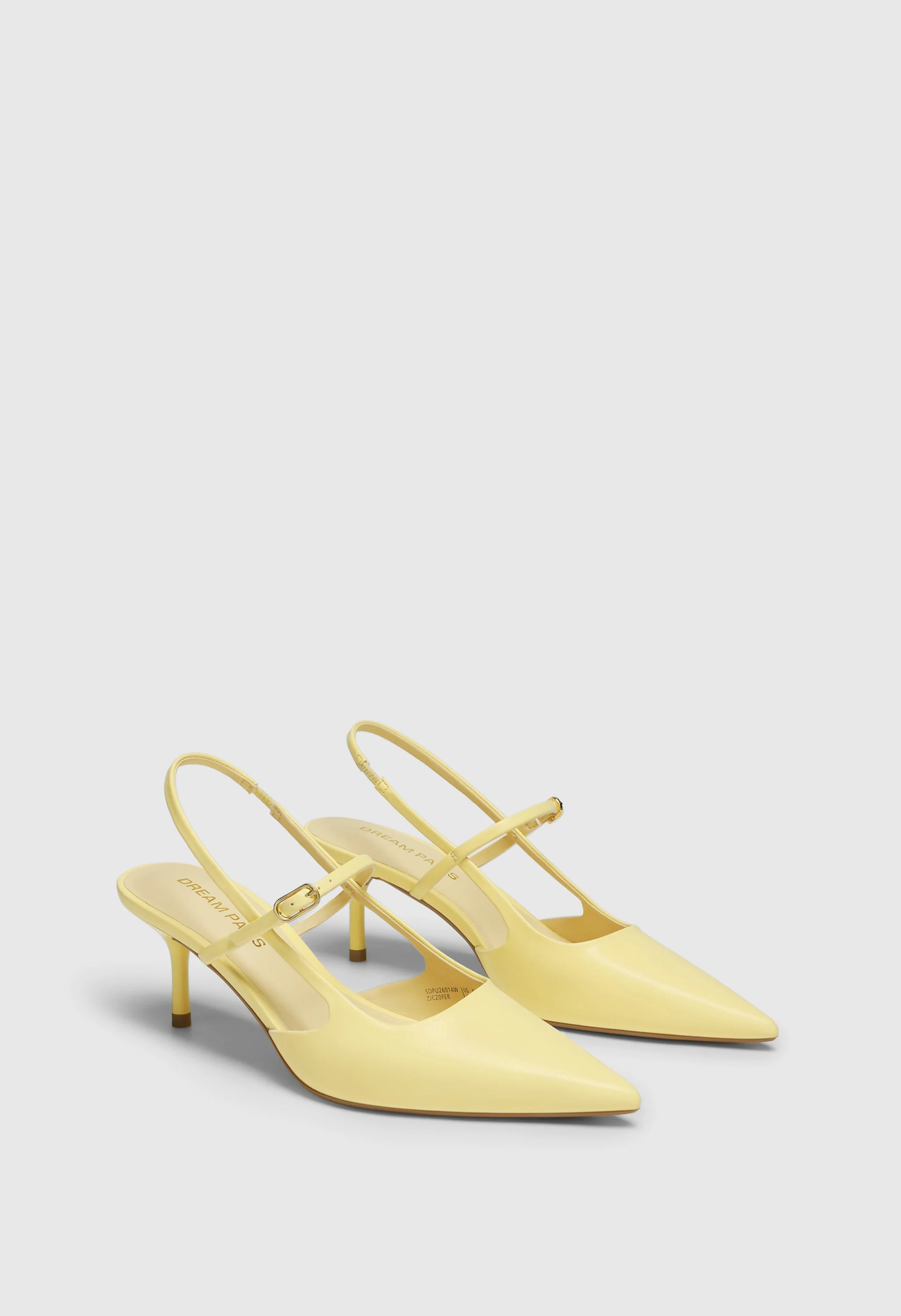 Women Mary Jane Kitten Slingback Pointed Pumps - Image 4