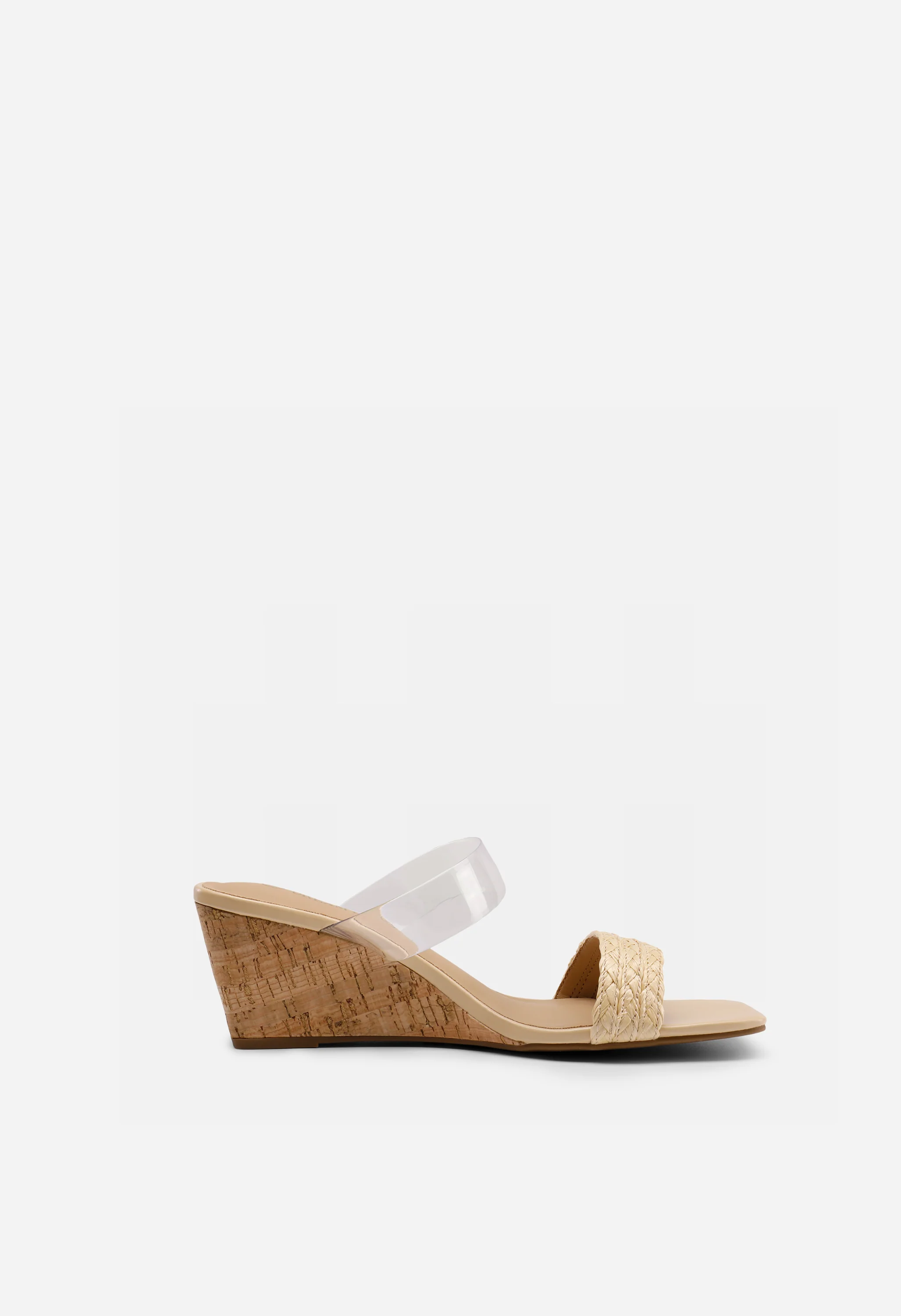 Women Strappy Wedge Square Sandals
