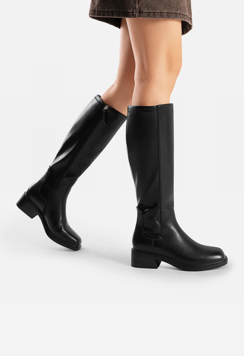Women's Square Toe Knee High Boots - Image 2